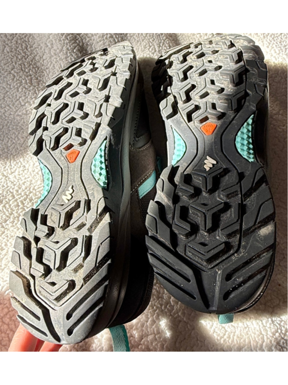 Women's Quechua Waterproof Athletic Shoes Grey Blue Size 8 - Picture 7 of 12